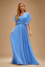 Rutipo As Picture Boho Sequin V-Neck Long Sleeves Sweep Train Wedding Dresses