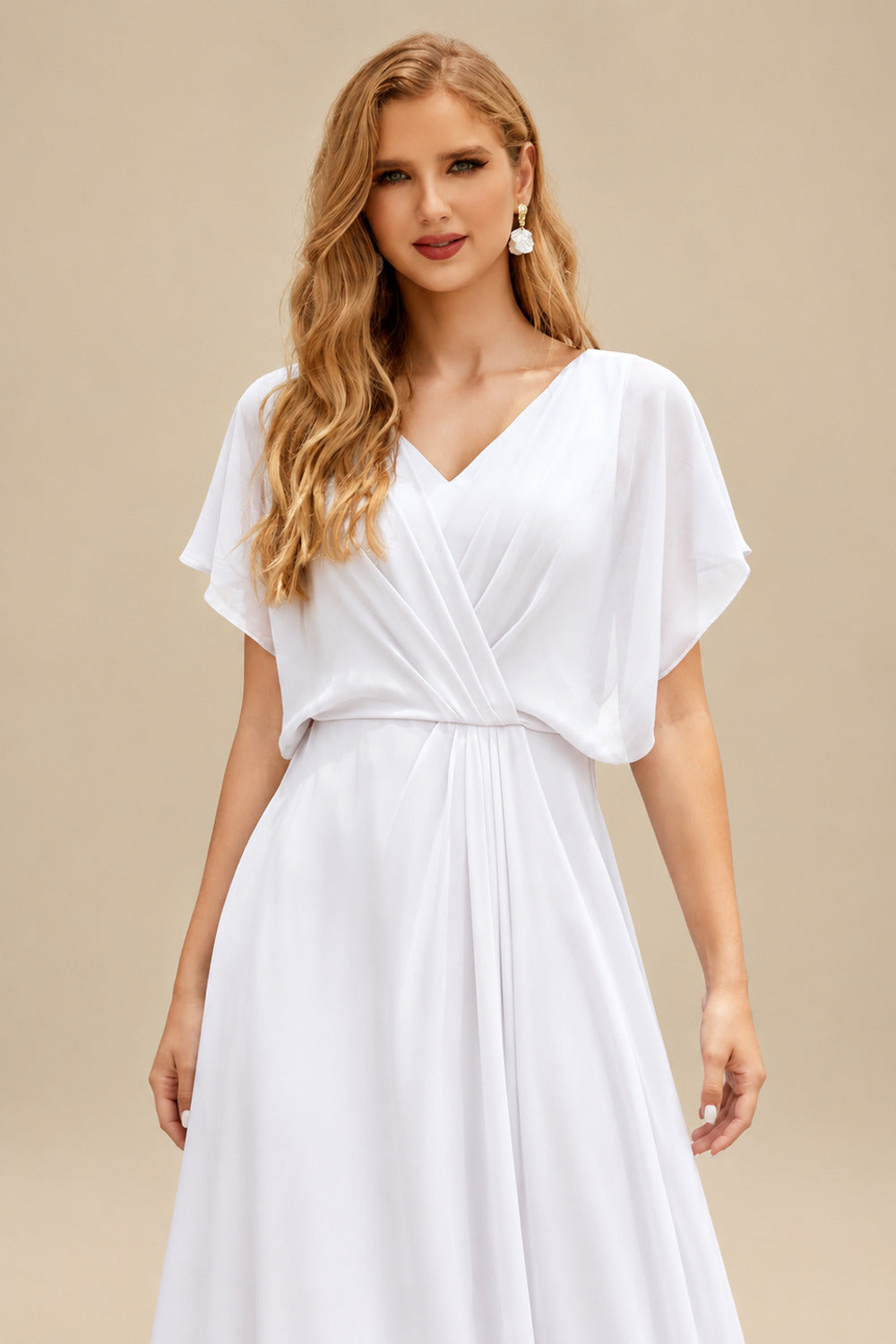 Rutipo White Trumpet/Mermaid Strapless Sleeveless Sweep Train Matte Satin Wedding Dresses With High Split