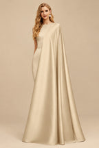 Rutipo Champagne Ball-Gown V-Neck Short Sleeves Chapel Train Satin Tulle Wedding Dresses With Appliques Lace