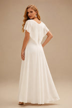 Rutipo Ivory Jumpsuit/Pantsuit Halter Sleeveless Floor-Length Elastic Satin With Bow Bride Wedding Dress
