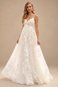 Rutipo Ivory A-Line Sweetheart Sleeveless Floor-Length Lace/Tulle Maternity Wedding Dresses With Appliques Lace