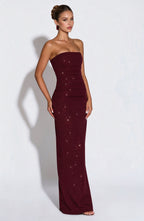 Sparkly Sequin Mermaid Prom Dress Strapless Bodycon Evening Gown